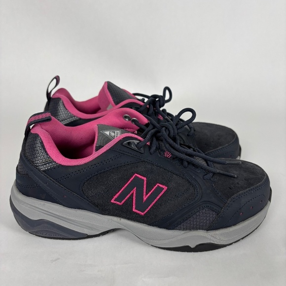 New Balance Shoes - New Balance Work Shoes/Low Boots, Gray Pink, 627 Industrial Steel Toe, Sneaker